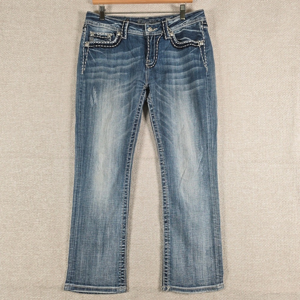 Miss Me Easy Capri Jeans for Buckle Sizeβ 30 Medium Wash Embellished JE5380EP